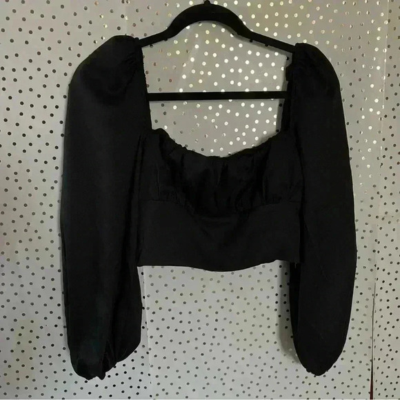 Princess Polly Black Crop long Sleeve - Picture 2 of 6